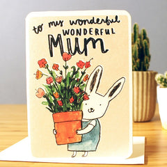 Wonderful Mum Rabbit Card