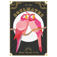 We Are Soulmates Parrots Card
