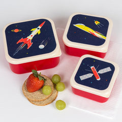 Space Age Set of 3 Snack Boxes