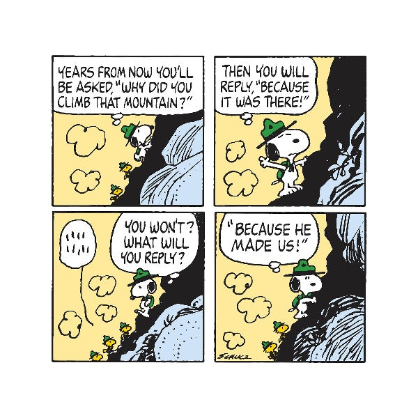 Climbing Square Snoopy Card