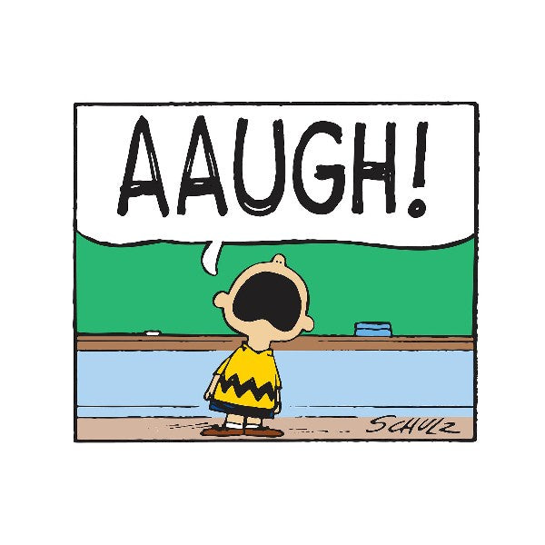 Charlie Brown Aaugh! Square Snoopy Card - Paper Tiger