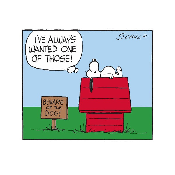 Beware of the Dog Square Snoopy Card