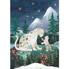 Snow Leopard Pack of 5 Cards