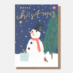 Merry Christmas Snowman Small Card Pack
