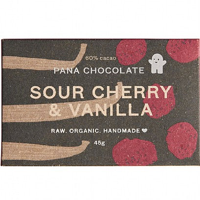 Sour Cherry and Vanilla Organic Chocolate Bar