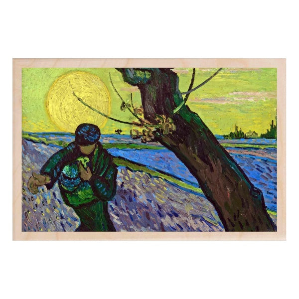 Van Gogh The Sower Wooden Postcard