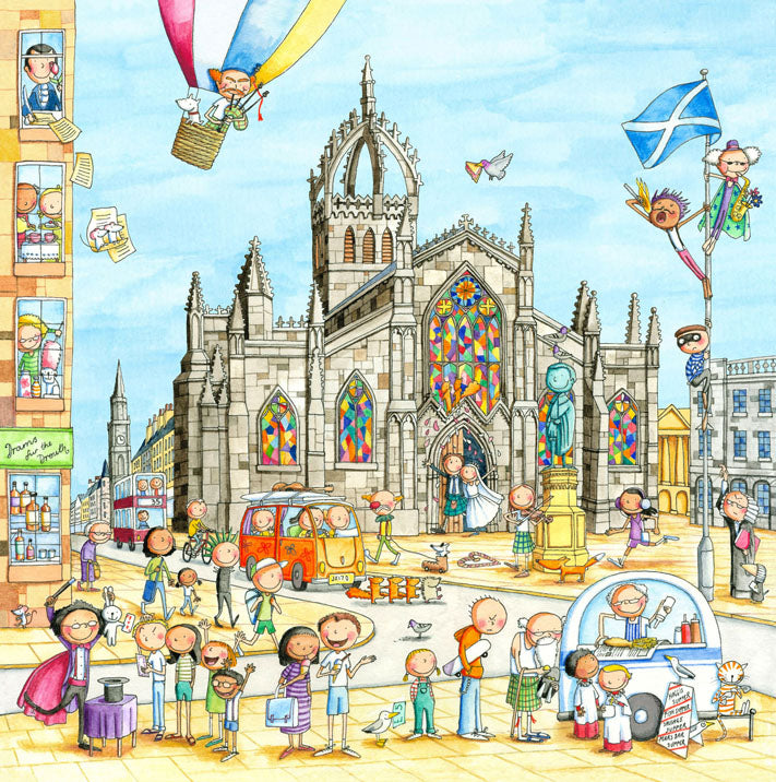 St Giles Cathedral Gingerpaws Square Card