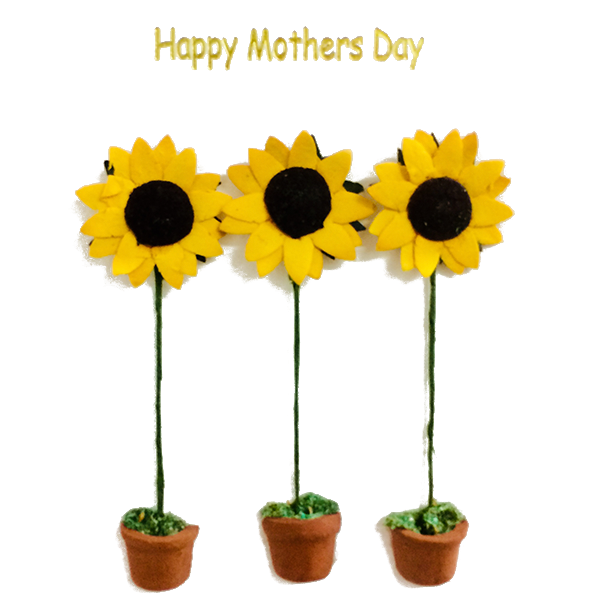 Happy Mother's Day 3 Sunflowers Card