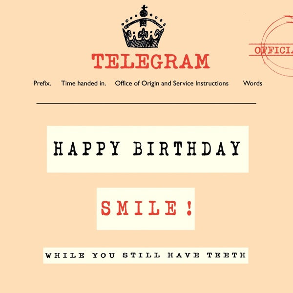 Happy Birthday Telegram Card