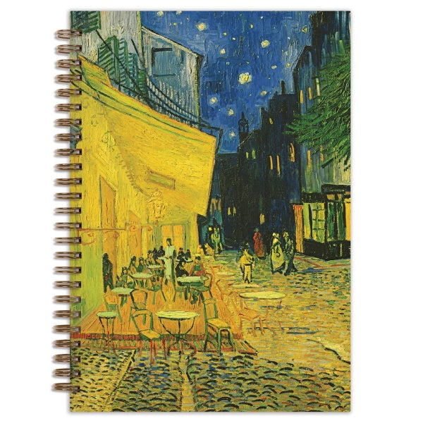 Van Gogh The Terrace at Night Spiral Bound Notebook