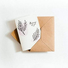 Thinking Of You Pink Letterpress Card