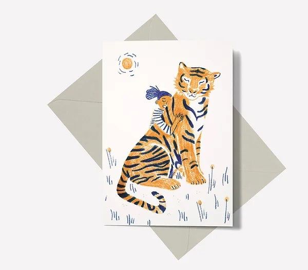 Tiger Hug Card