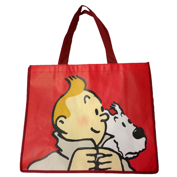 Tintin & Snowy Large Red Shopper