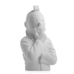 Tintin Thinking Limited Edition Porcelain Bust in Matte
