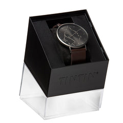 Tintin Watch - Tintin in Anthracite and Brown