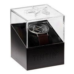 Tintin Watch - Tintin in Anthracite and Brown