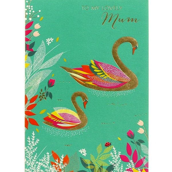 To My Lovely Mum Two Swans Card