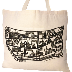 Edinburgh Map Double Sided Tote Bag