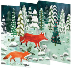 Fox and Cub Pack of 5 Trifold Cards