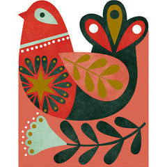 Folk Bird, Bauble & Tree Christmas Card Box
