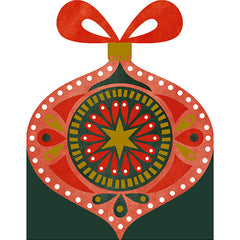 Folk Bird, Bauble & Tree Christmas Card Box