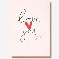 Love You xx Pink Card