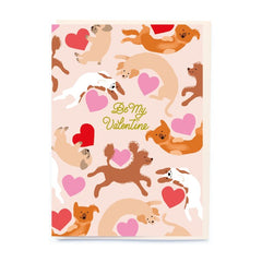 Be My Valentine Dogs Card