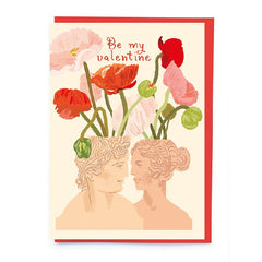 Be My Valentine Greek Vases Card
