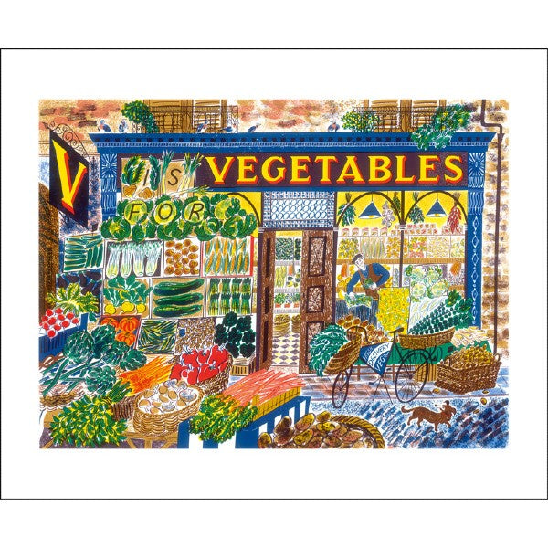 V Is For Vegetables Card