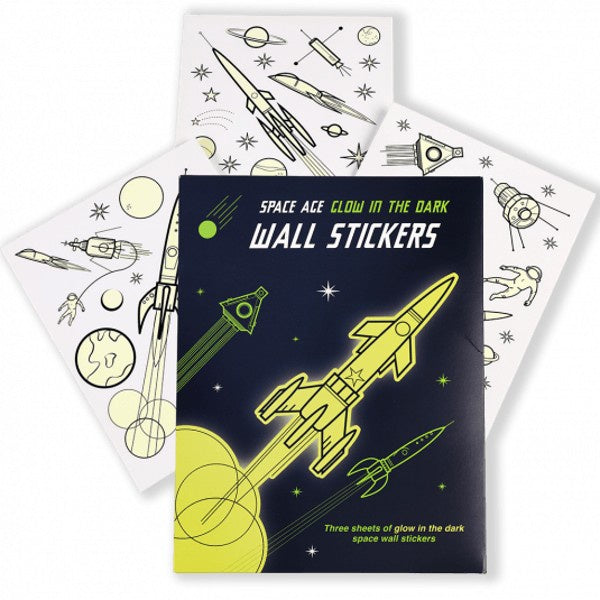 Space Age Glow in the Dark Wall Stickers