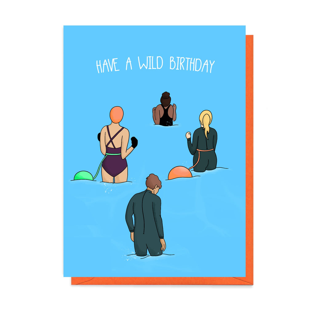 Wild Swimming Birthday Card