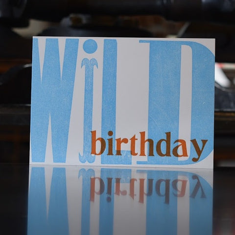 Wild Birthday Letterpress Birthday Card