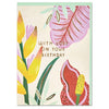 With Love Tropical Flowers Birthday Card