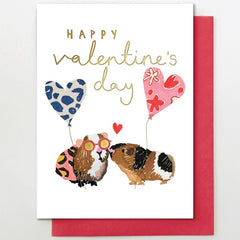 Happy Valentine's Day Guinea Pigs Card