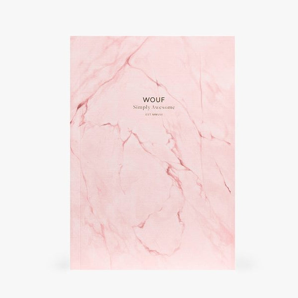 Pink Marble A5 Lined Notebook