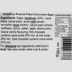Paper Tiger Yellow Box of Chocolate Eggs Filled with Hazelnut Praline